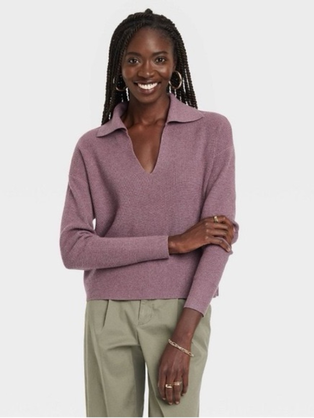 A New Day. Johnny Collar Polo Sweater
